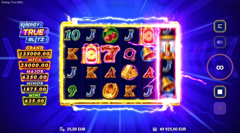 Energy True Blitz - таблица с модели в основната игра