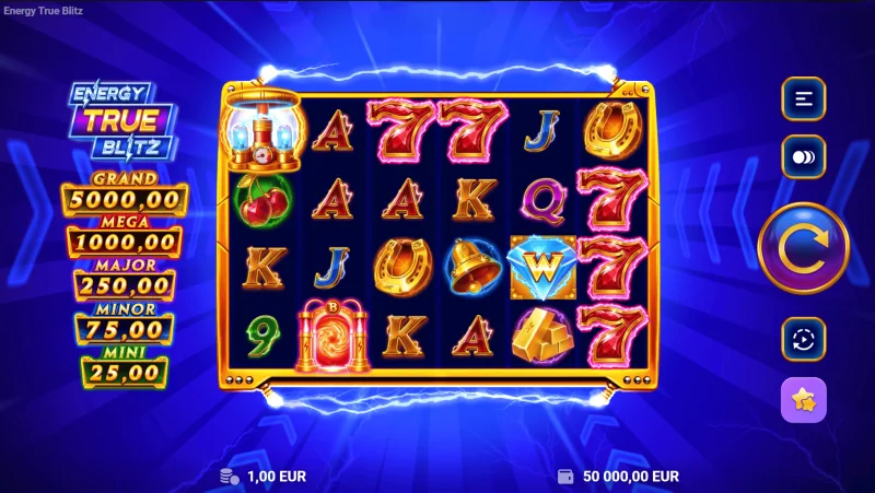 Energy True Blitz - екран за игра с барабани 6x4